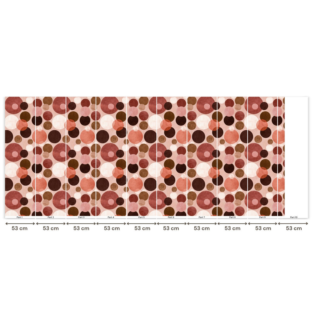TAPETE - Kreise - Modern - Farbenfroh - 500x220 cm - Multicolor, Papier (500/220cm) - OnlyWow