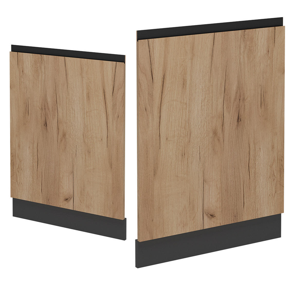 ČELNÍ PANEL MYČKY R-Line Zlatý mocný dub - medově dubová/antracitová, kompozitní dřevo (60/81.8/1.6cm) - Vicco