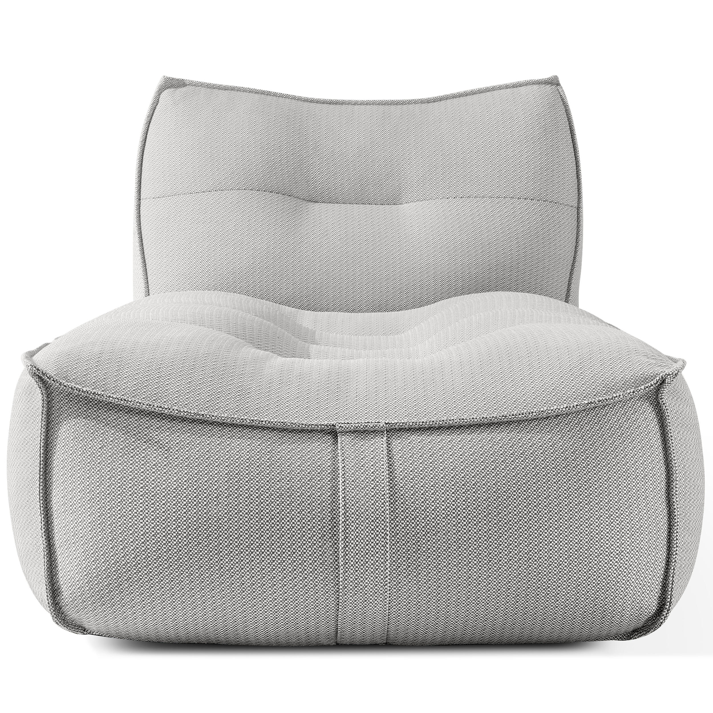 GARTENLIEGE LOVIA Sonnenliege, Dunkelgrau/Weiß - Dunkelgrau, Textil (90/82/174cm) - KONSIMO®