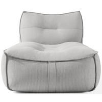 GARTENLIEGE LOVIA Sonnenliege, Dunkelgrau/Weiß - Dunkelgrau, Textil (90/82/174cm) - KONSIMO®