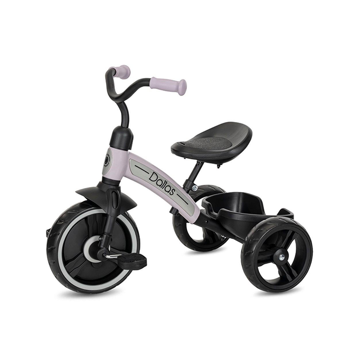 DREIRAD Dallas pink ergonomischer Sitz, höhenverstellbar, EVA-Räder, Korb - Pink, Metall (68/48/58cm) - Lorelli