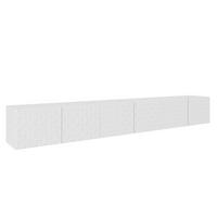 TV-SCHRANK Weiß ALI Geschlossen Mit Dekorativen Fronten 300 cm - Weiß, Holzwerkstoff (300/41/40cm) - Sepro Meble