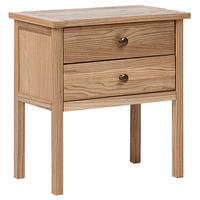 NACHTTISCH mit 2 Schubladen Sassafrasholz Braun Salton - Braun, Holz (31/53/55cm) - Beliani