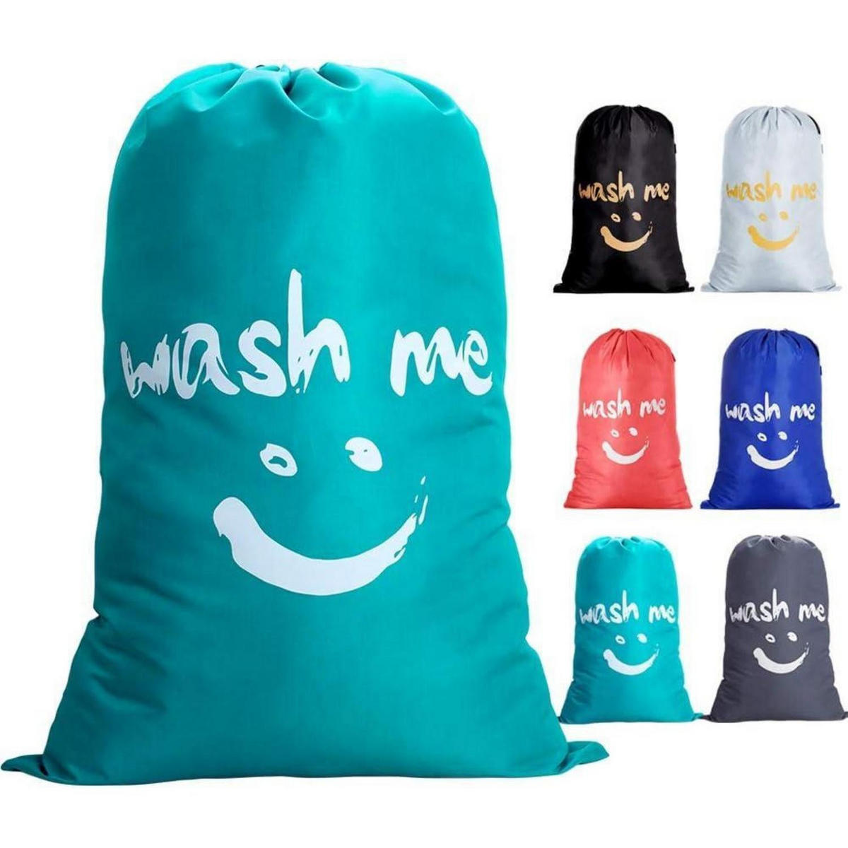 WÄSCHEKORB 3-teiliges Set 90L / 95L / 120L Oxford-Gewebe - Multicolor, Textil (38/38/72cm)