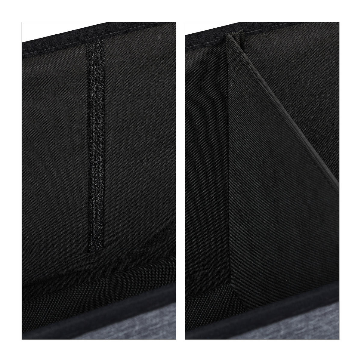 SITZBANK - Anthrazit, Holzwerkstoff/Textil (76/38.5/37cm) - Relaxdays