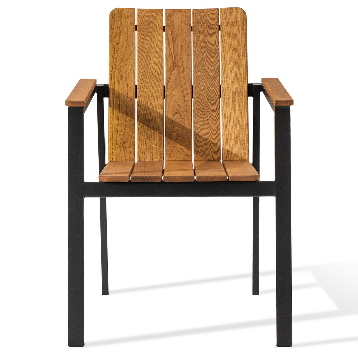 GARTEN ESSGRUPPE LENTI, Gartenmöbel-Set, 3-er Set - Anthrazit/Braun, Holz - KONSIMO®