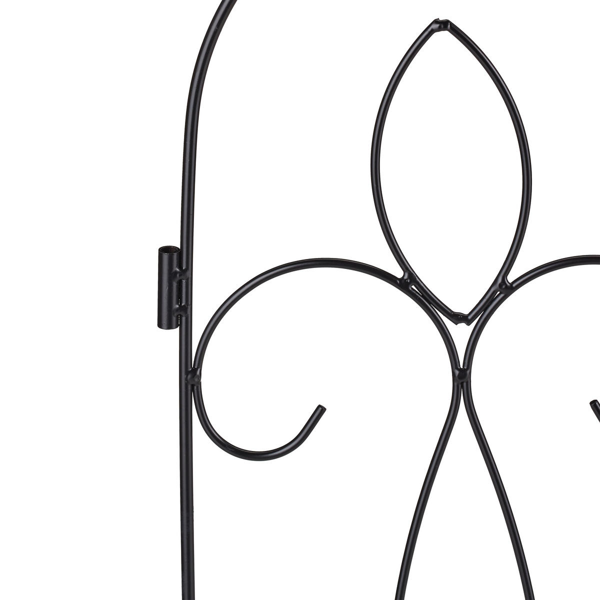 6XBEETZAUN - Schwarz, Metall (63/81/1cm) - Relaxdays