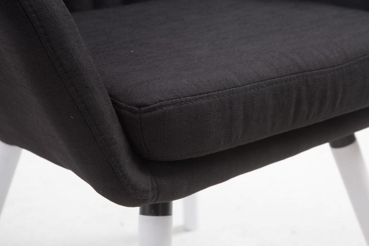 ARMLEHNENSTUHL Stoff schwarz - Schwarz/Weiß, Holz/Textil (67/93/58cm) - CLP