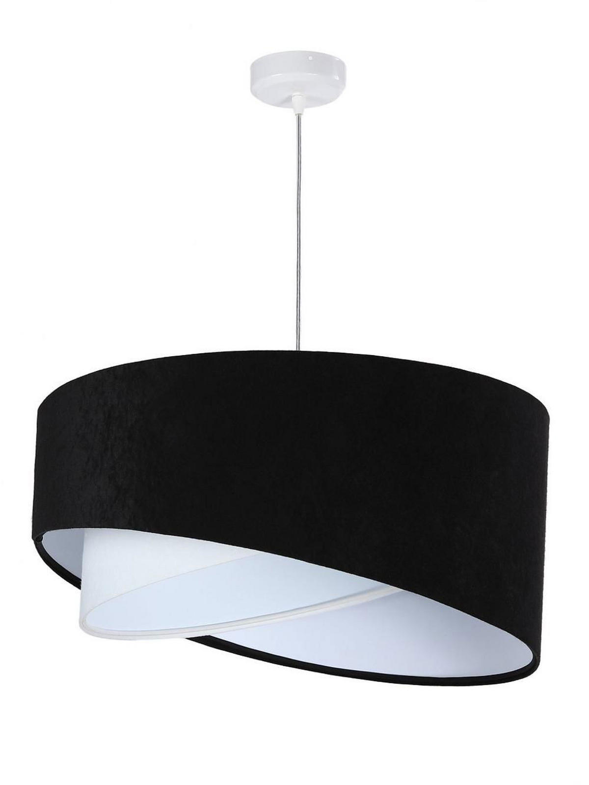 HÄNGELEUCHTE Schwarz 50/23 cm - Weiß, Kunststoff (50/1.3/23cm) - ONZENO