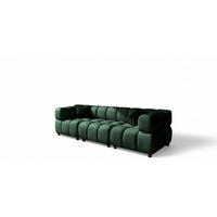 SOFA 3-sitzer Flow - Grün, Holzwerkstoff/Textil (288/71/96cm) - Fun Möbel