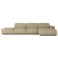 ROHOVÁ pohovka Sellmo, 344 cm - čierna/cappuccino, textil/plast (166/350cm) - Selsey