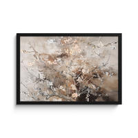 POSTER MIT RAHMEN Mandelblüte - Kunst - Van Gogh - Beige - Abstrakt 60x40 cm - Braun, Papier (60/40cm) - MuchoWow