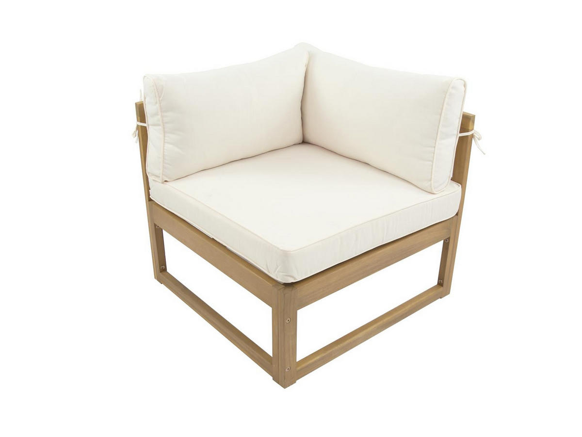 ECKLOUNGE-SET Karmoy Akazienholz FSC 100 für 4 Personen - Braun, Kunststoff - Green Spirit