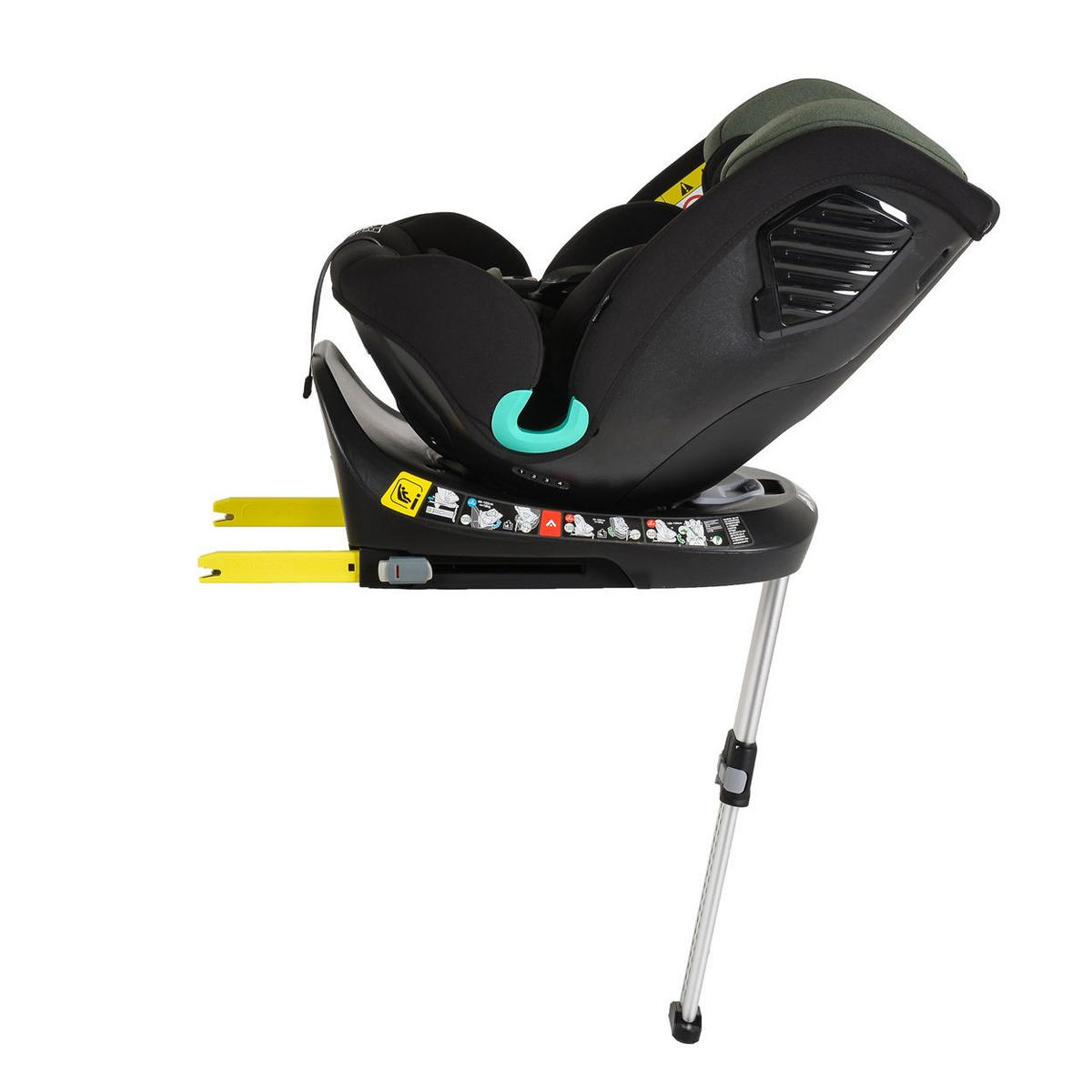 KINDERSITZ i-Protect i-Size grün (40-150cm) Gruppe 0+/1/2/3 Stützfuß Isofix - Grün, Kunststoff (45/60/53cm) - Cangaroo