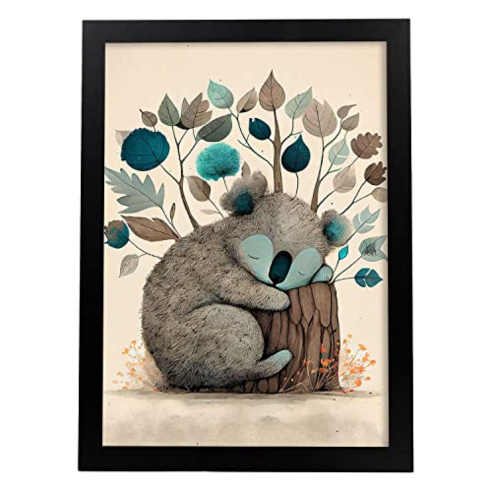 POSTER Koala Im Präzisionsstil. A4 Rahmenlos - Klar, Papier (29.7/5/21cm) - Nacnic