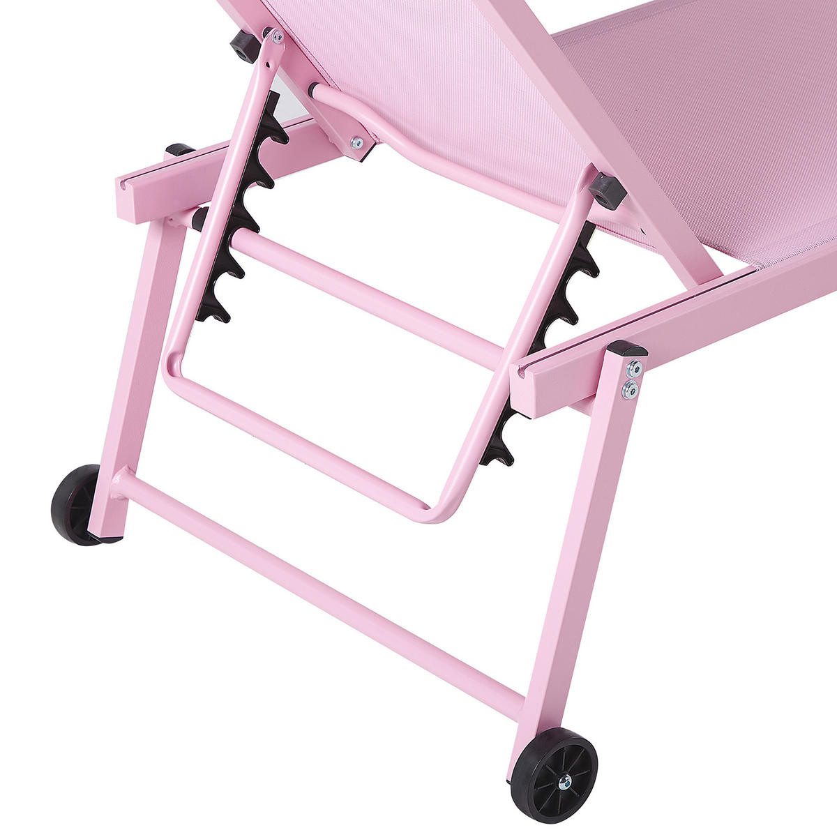 GARTENLIEGE Rosa Portofino - Pink, Metall (198/107/65cm) - Beliani