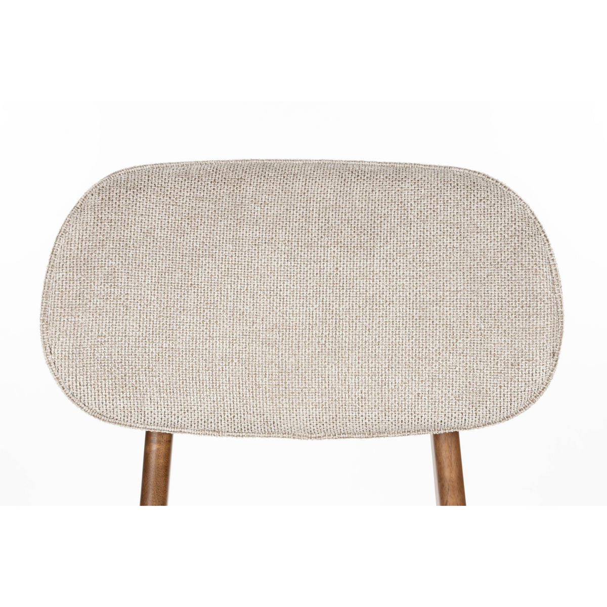 BARHOCKER Marais Rückenlehne 68,5 cm Walnussfarbe/ Beige - 2 er Set - Beige/Braun, Kunststoff (44.5/104/55.5cm) - Dutchbone