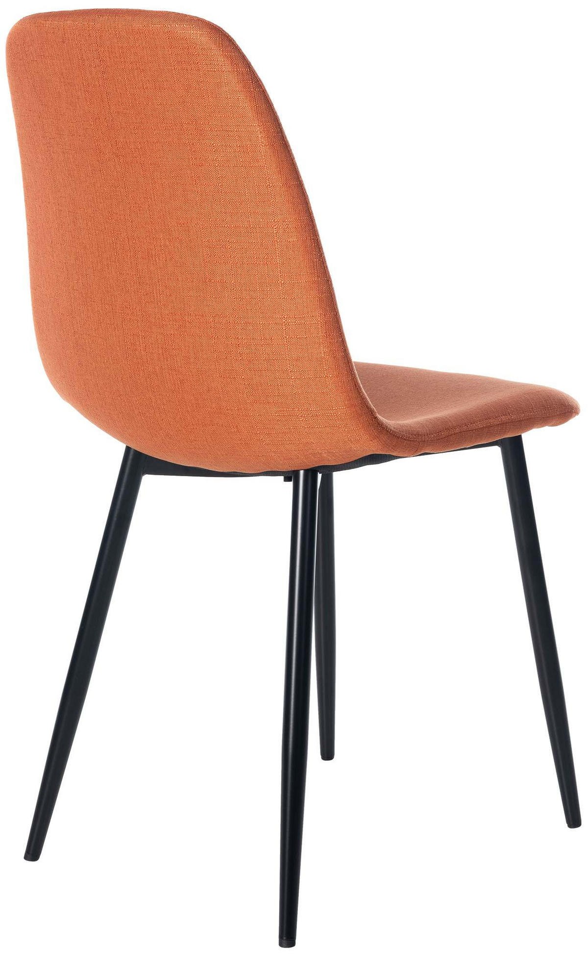STUHL Stoff Orange - Schwarz/Orange, Textil/Metall (44/88/51cm) - CLP