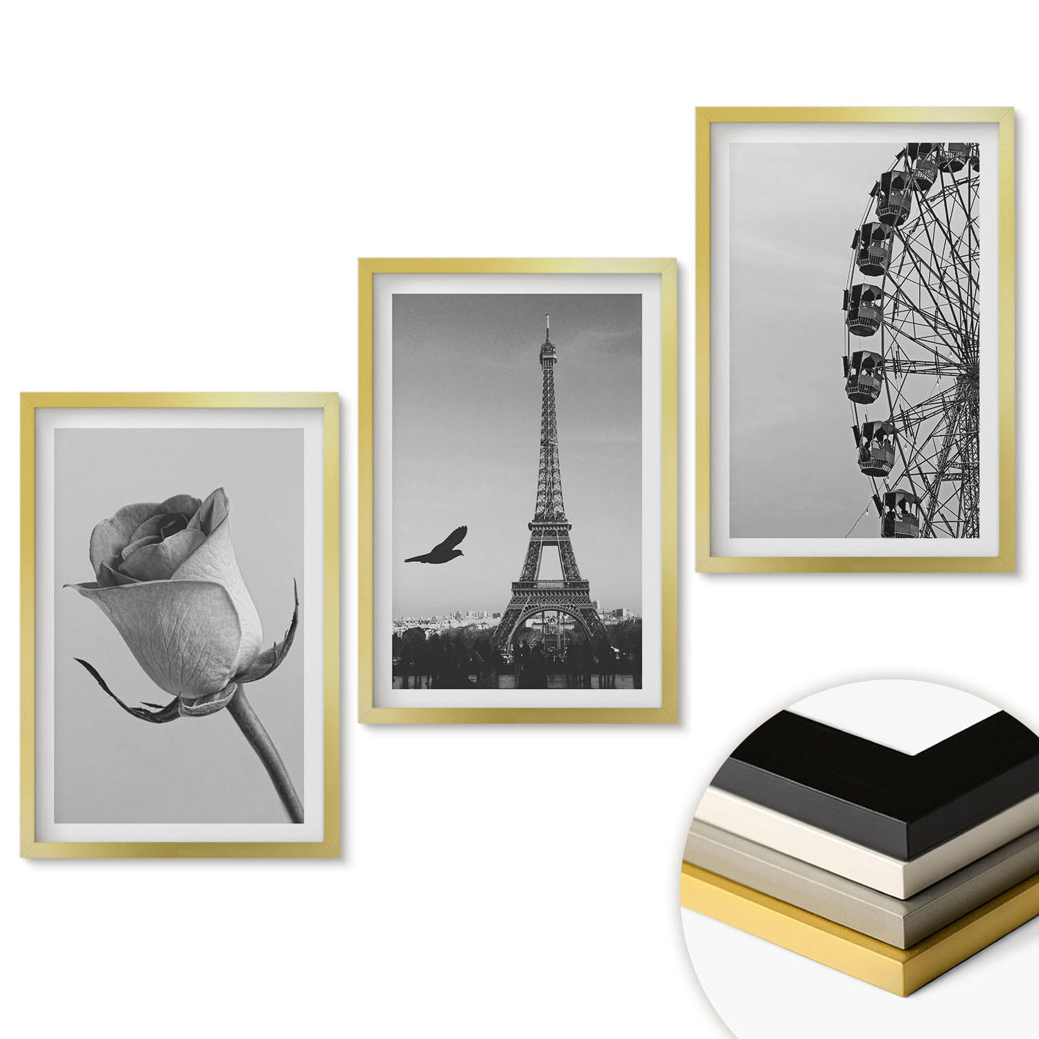ArtPrintCave Wandbilder Gold 40x60 cm