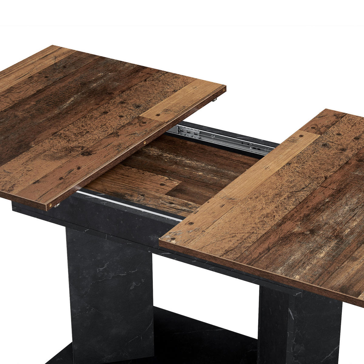 ESSTISCH VIVIAN 120-160/80/76 cm - Anthrazit/Sonoma Eiche, Holzwerkstoff (80/120/76cm) - B&D Home