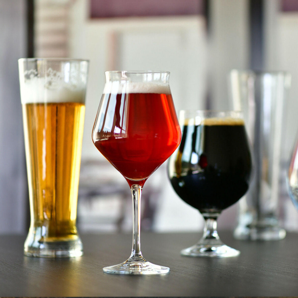 BIERGLÄSER SET Brewery, 6er-Set, 420 ml, 500 ml - Transparent, Glas (0.5L) - Krosno Glass