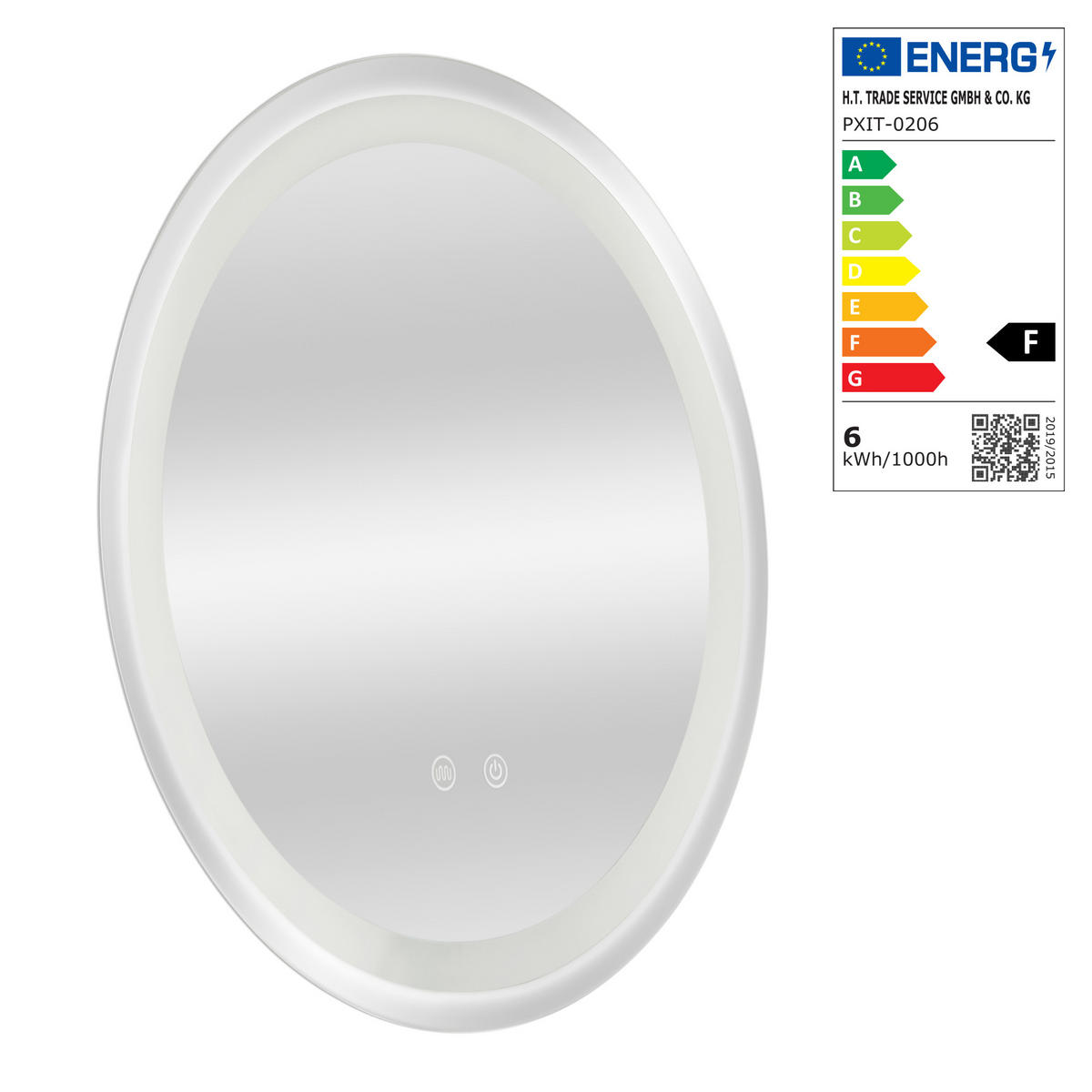BADEZIMMERSPIEGEL Maratea - Silberfarben, Glas/Metall (60/60/3cm) - pro.tec