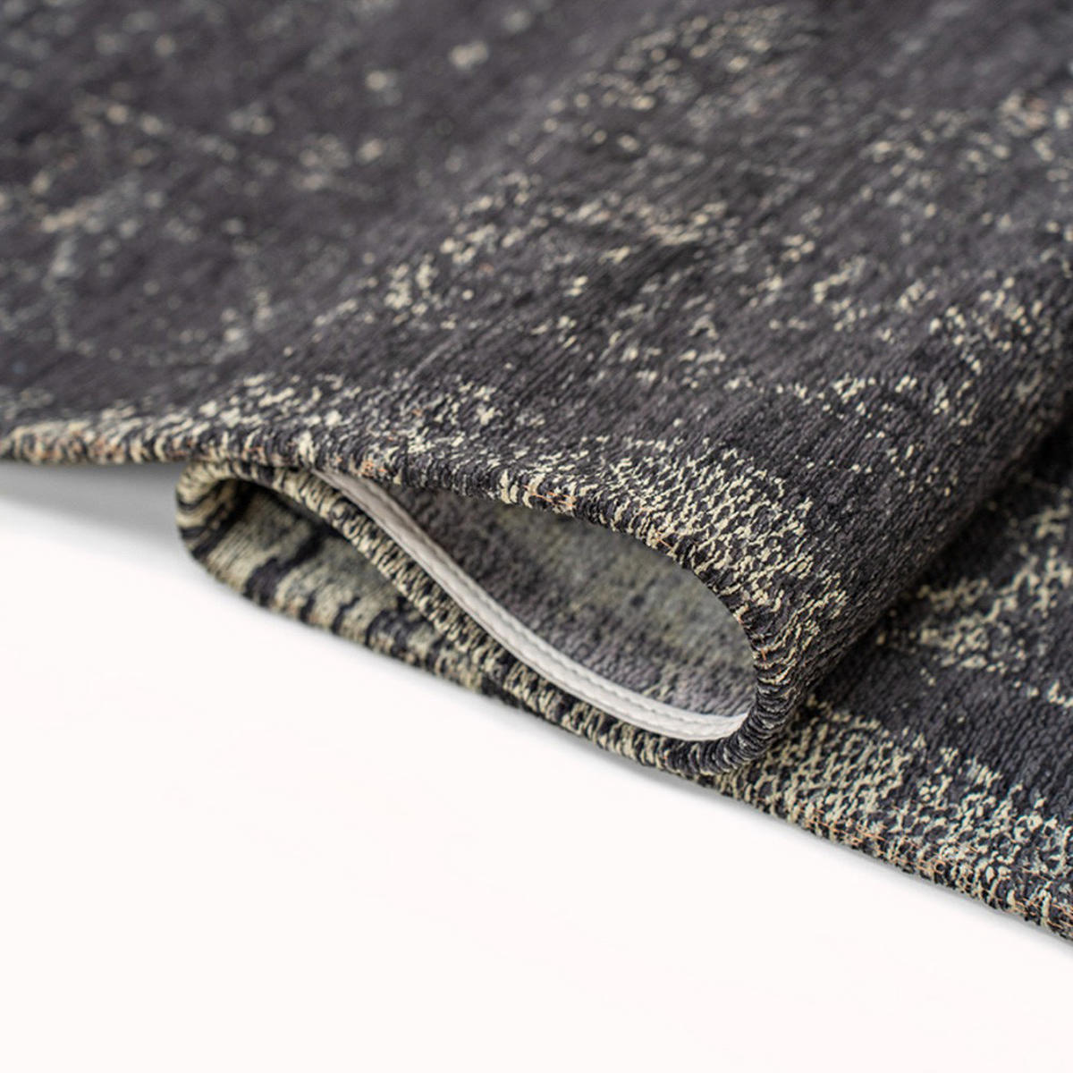 TEPPICH Mineral Black Fading World Medallion 200/280 cm - Schwarz, Textil (200/280cm) - Louis De Poortere