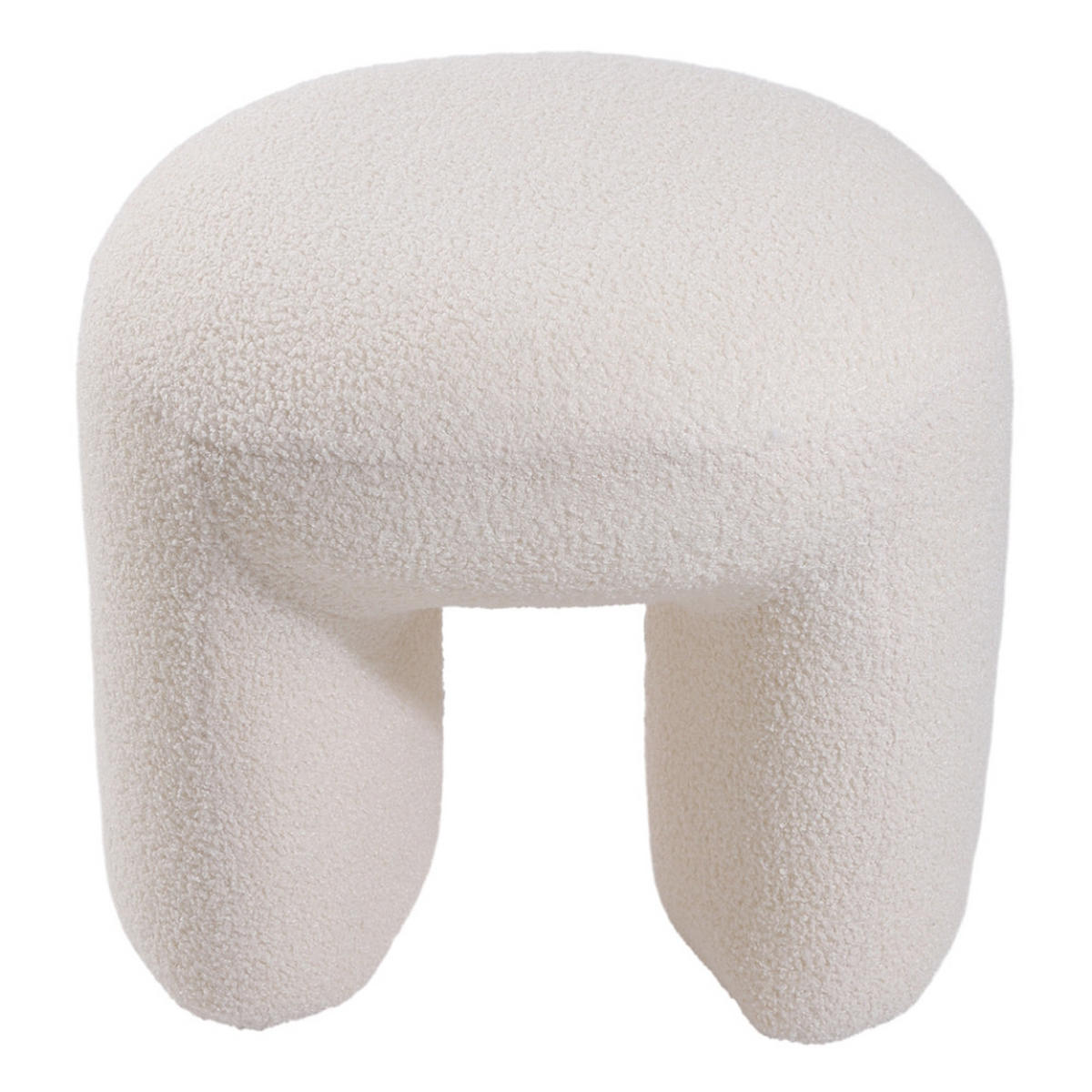 FUSSHOCKER 46/44/41 cm Teddyfleece Weiß - Weiß, Textil (46/41/44cm) - Livingandhome
