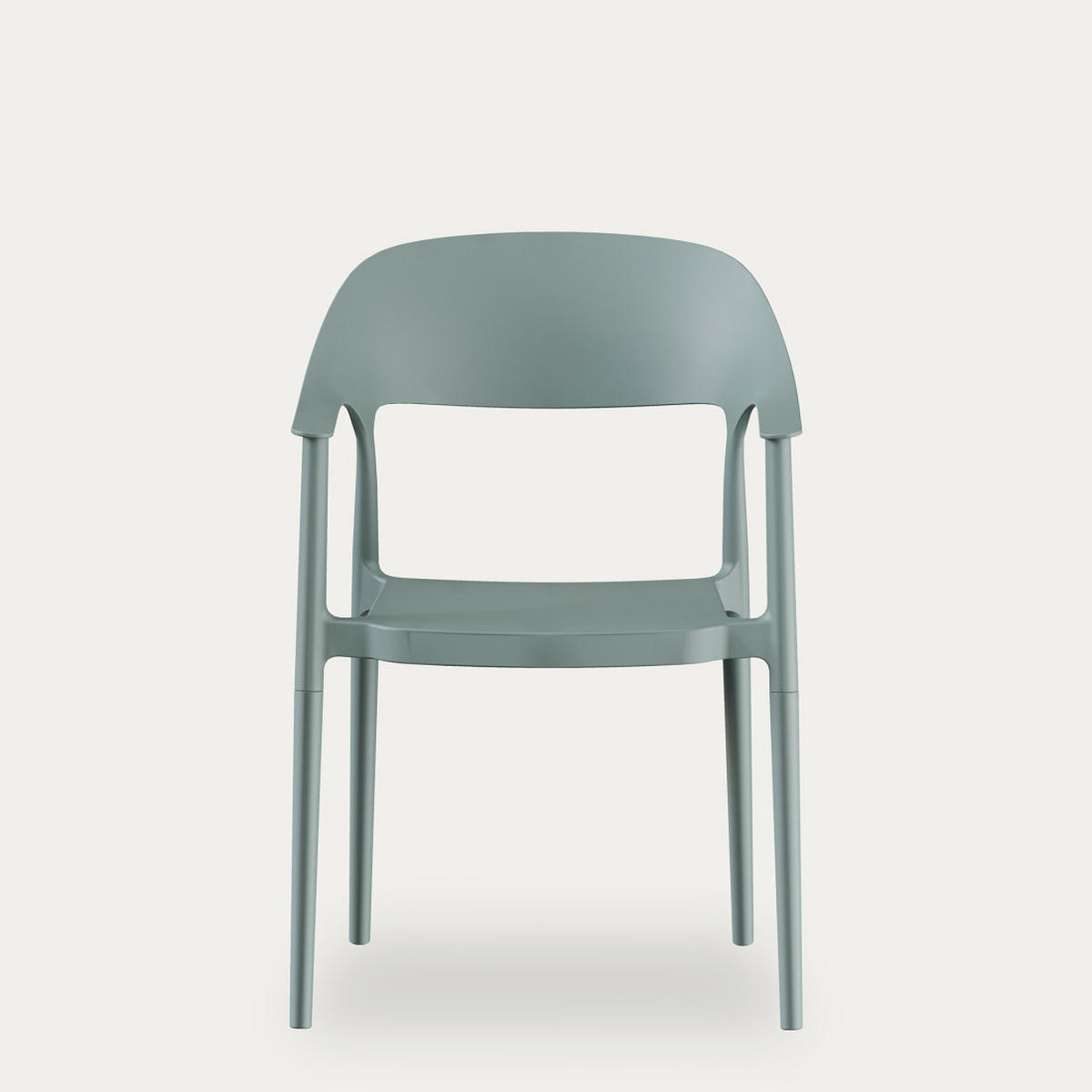 STUHL Brunel Grün 57.5 cm x 83 cm - Grün, Kunststoff (57/83/53cm) - Kenay Home