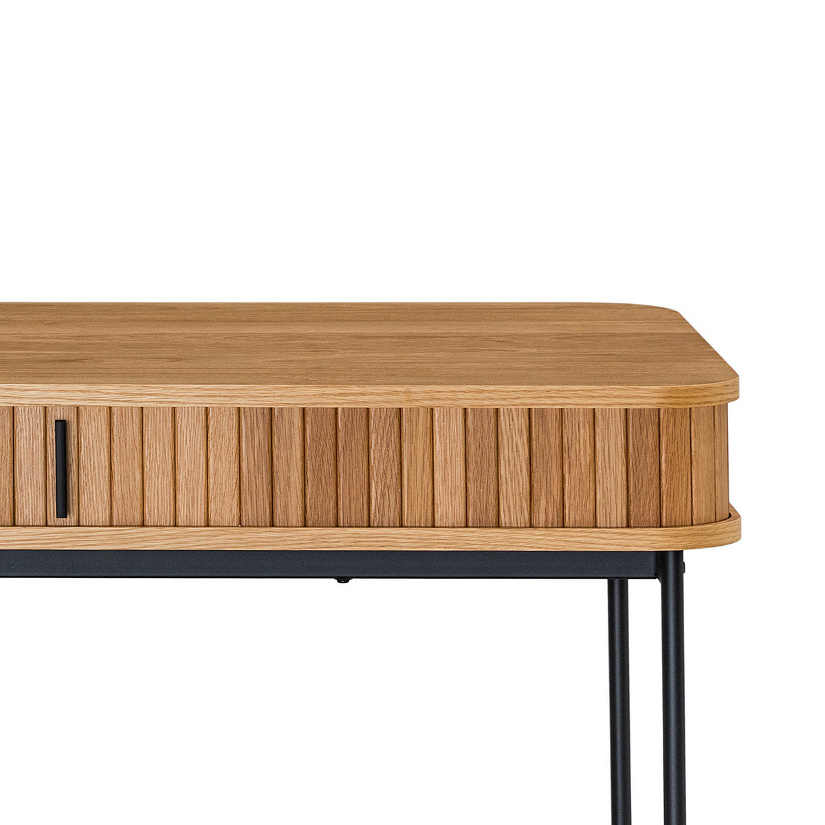 SCHREIBTISCH - Echtholzfurnier - Eichefarben, Holzwerkstoff/Metall (60/120/76cm) - home24