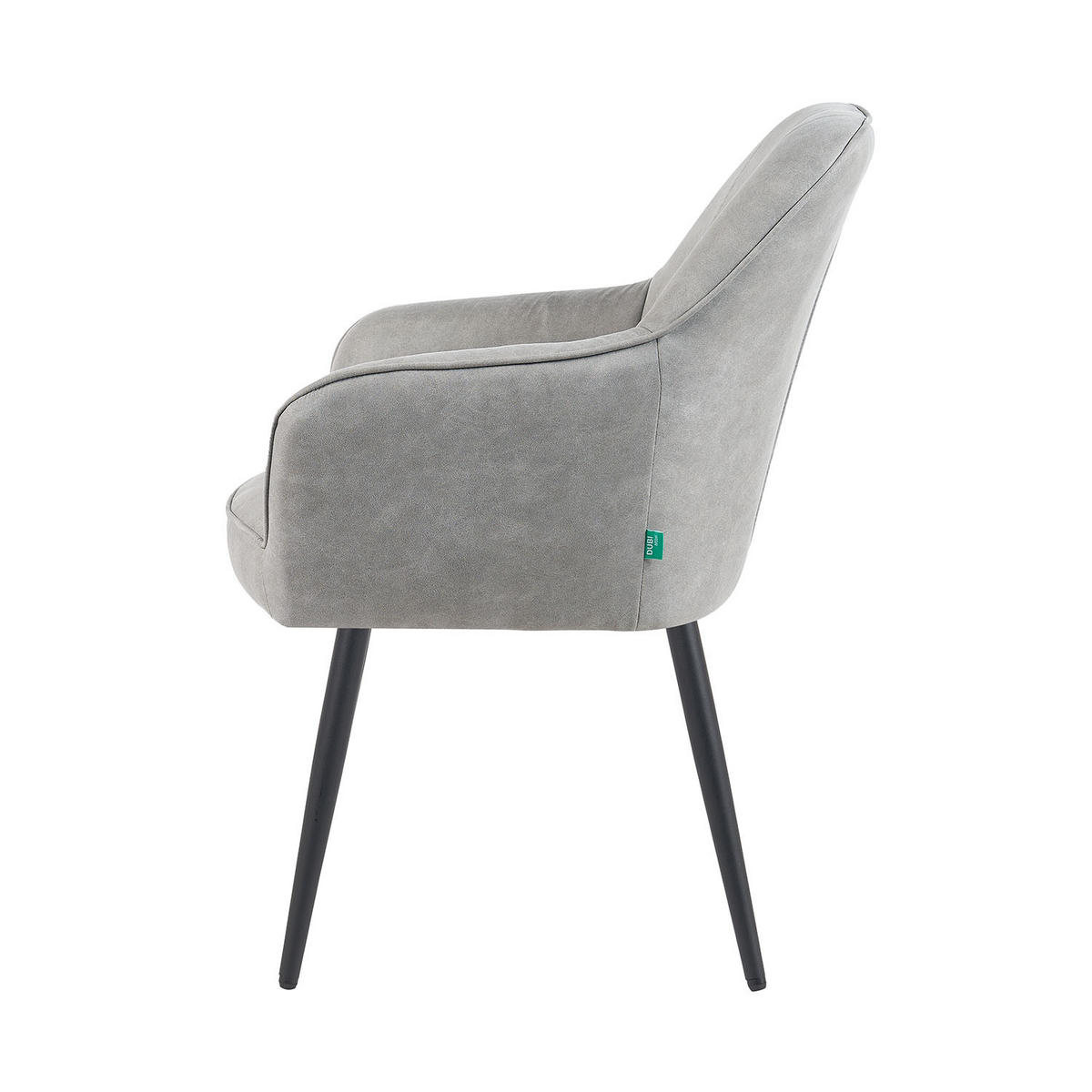 ESSZIMMERSTUHL Mika-Pia - Hellgrau/Schwarz, Textil/Metall (60/87/65cm) - DUBI Möbel