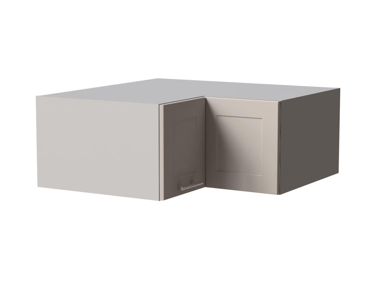 ECKAUFSATZSCHRANK Oslo W14/90/36 Grau / Kaschmir Matt 90 / 90 / 36cm - Kaschmir/Grau, Holz/Holzwerkstoff (90/36/90cm) - Feldmann-Wohnen
