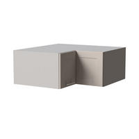 ECKAUFSATZSCHRANK Oslo W14/90/36 Grau / Kaschmir Matt 90 / 90 / 36cm - Kaschmir/Grau, Holz/Holzwerkstoff (90/36/90cm) - Feldmann-Wohnen