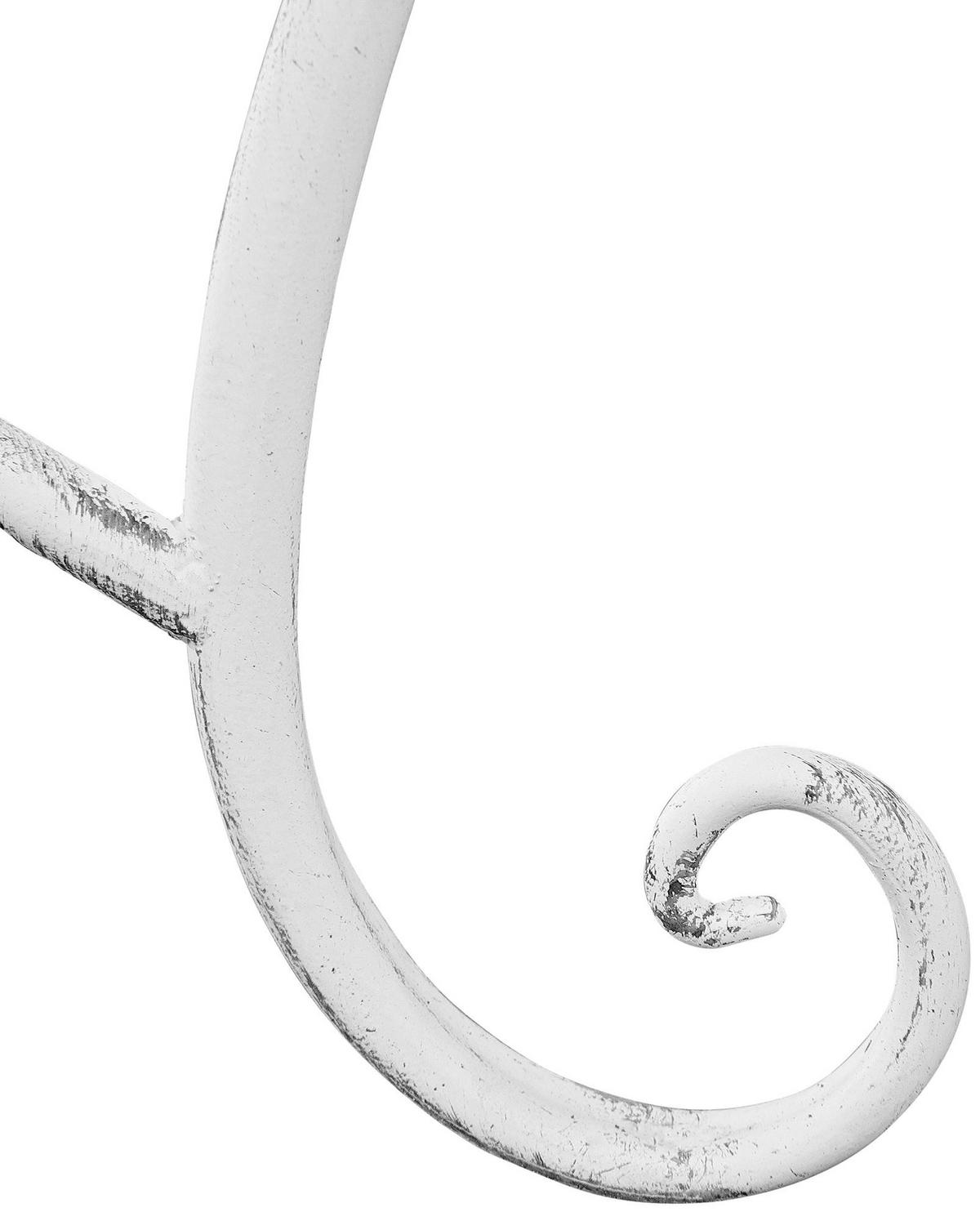 GARTENBANK Todor Metall Antik weiß 113x47x89cm Metallbank - Weiß, Metall (113/89/47cm) - DELUKE