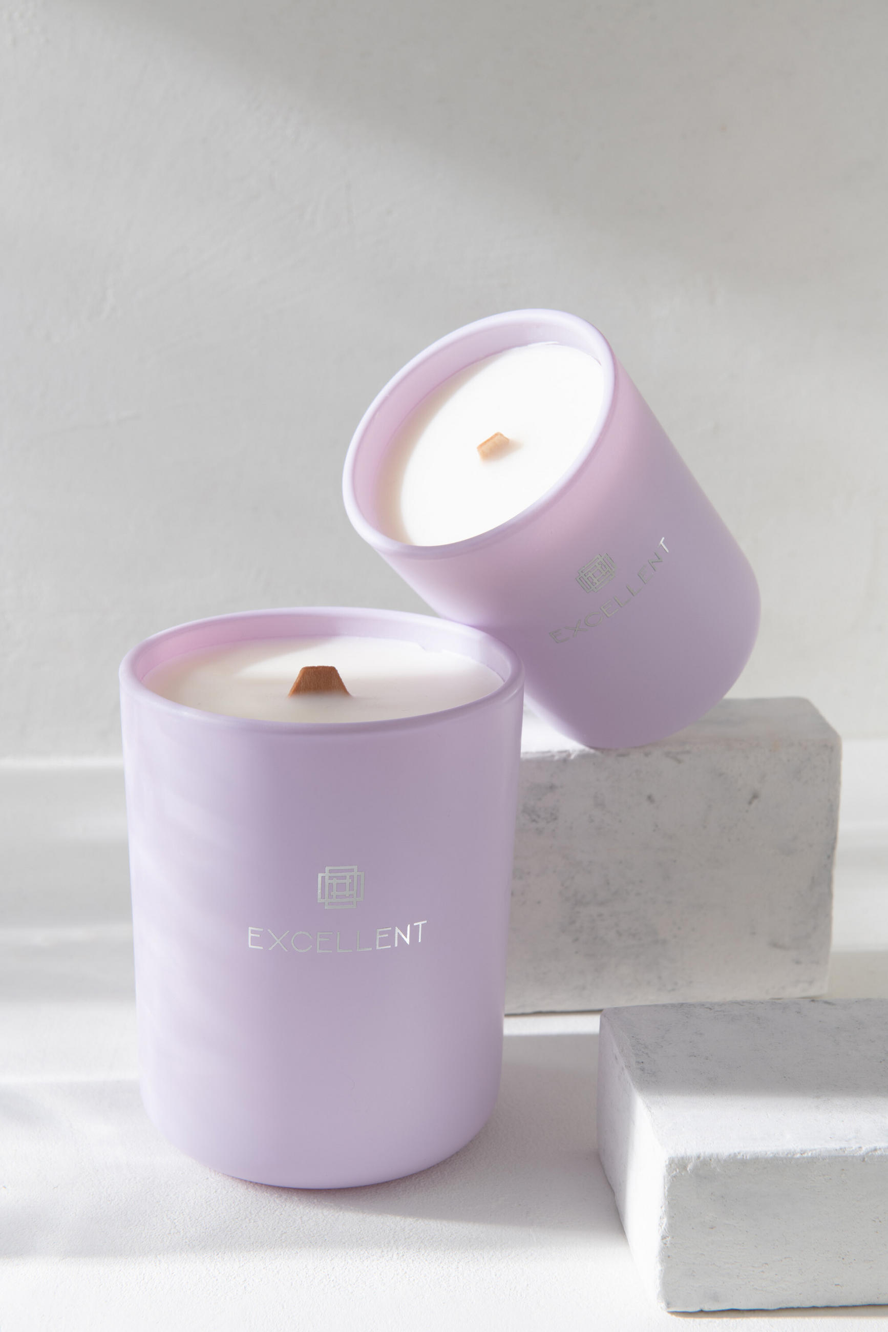 DUFTARTIKEL EXCELLENT - Glas - Lila - M - 80 Std. - Lila, Glas (11/14.5cm) - J-Line