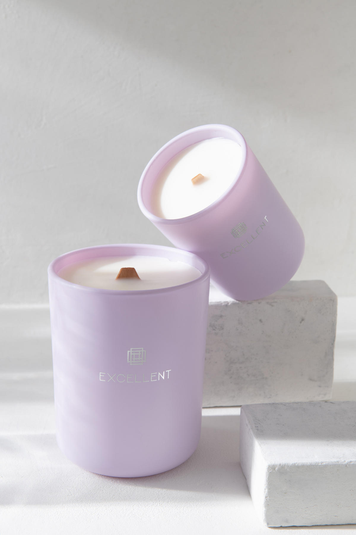 DUFTARTIKEL EXCELLENT - Glas - Lila - M - 80 Std. - Lila, Glas (11/14.5cm) - J-Line