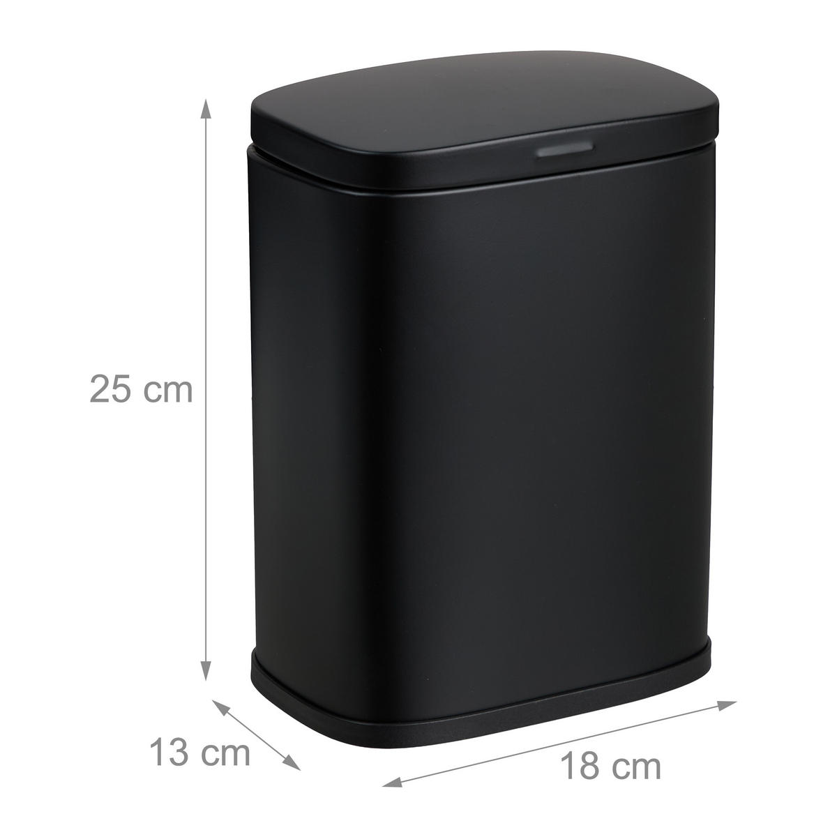 KOSMETIKEIMER - Schwarz, Kunststoff/Metall (18/25/18cm) - Relaxdays