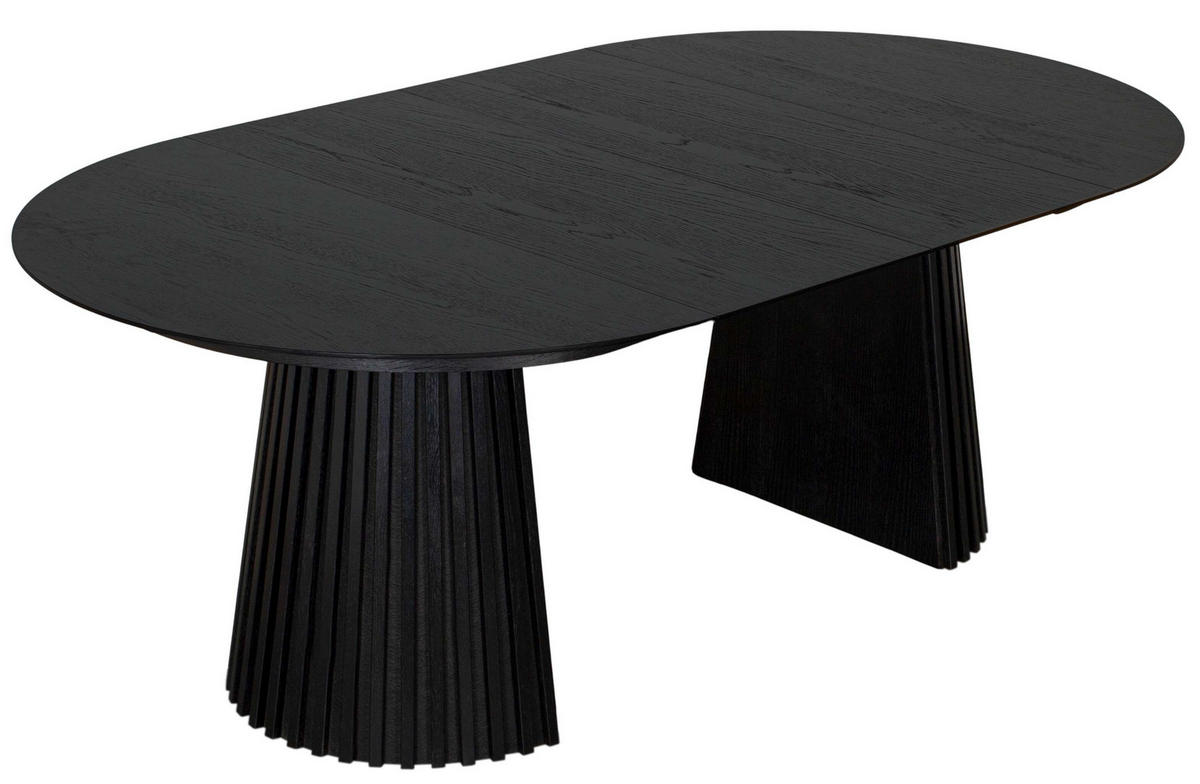 ESSZIMMER-SET San Carlo & Andria ausziehbar - Hellgrau/Schwarz, Holz/Metall (120/76/210cm) - Mr. Deko