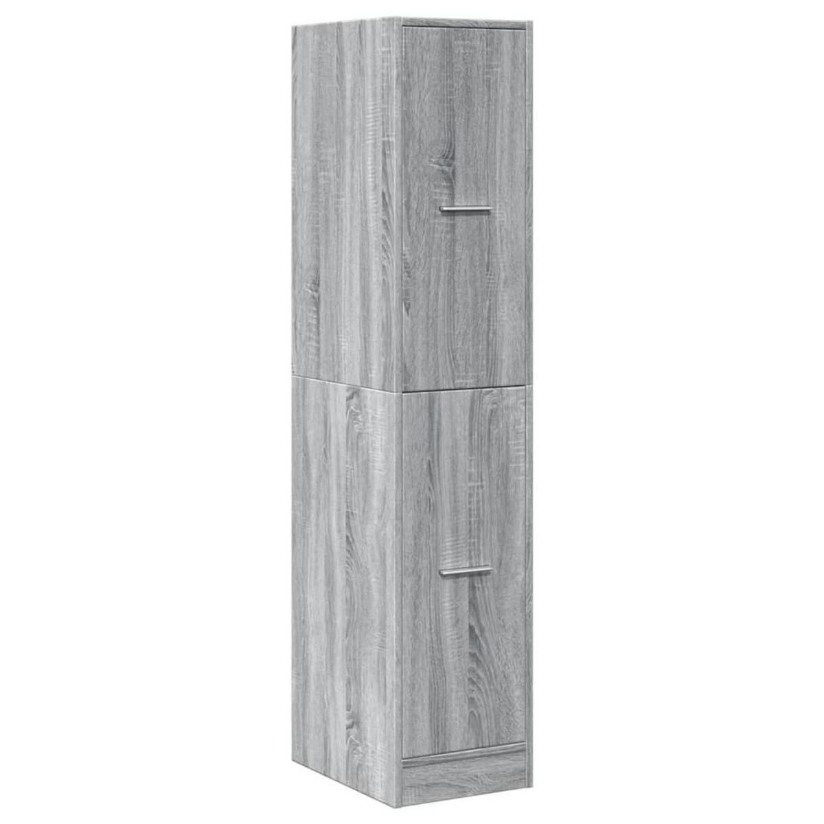 APOTHEKERSCHRANK Grau Sonoma 30/41/144,5 Cm Holzwerkstoff - Hellgrau, Holzwerkstoff (41/144.5/30cm) - vidaXL