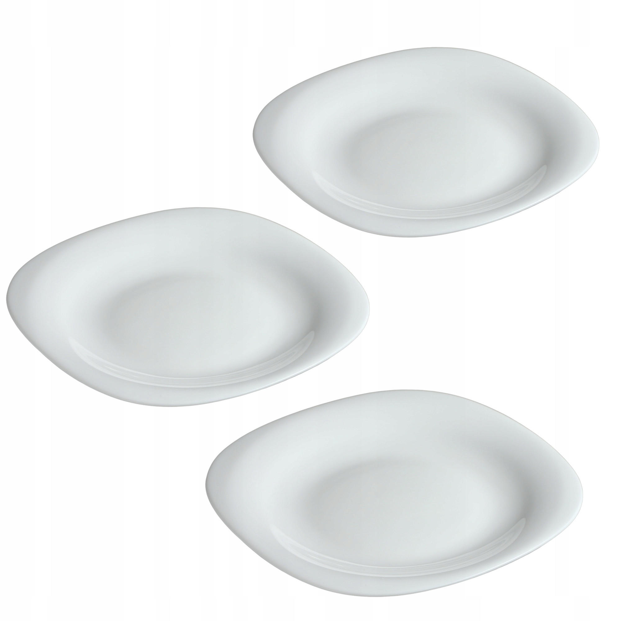KADAX Dessertteller 21cm Kuchenteller 3 Stk - Weiß, Glas (21.5/1.7/20.2cm) - KADAX