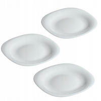 KADAX Dessertteller 21cm Kuchenteller 3 Stk - Weiß, Glas (21.5/1.7/20.2cm) - KADAX