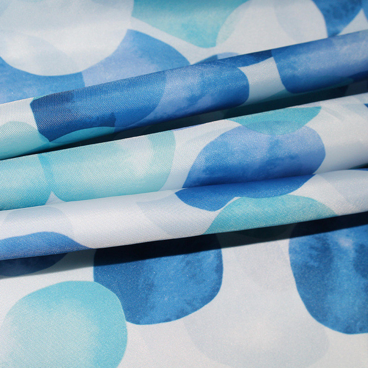 DUSCHVORHANG Polyester maschinenwaschbar mit Saum beschwert und Haken Badewanne für Badezimmer Muster Blasen - Blau, Textil (180/200cm) - MCBOSON