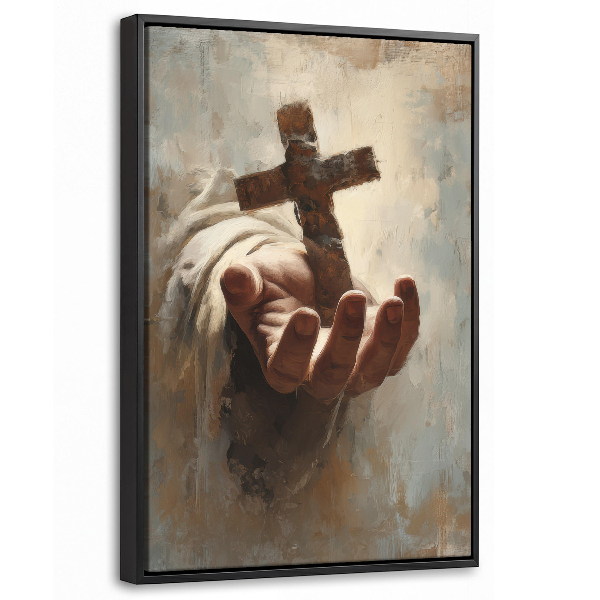 MuchoWow Leinwand Hellbraun 40x60 cm
