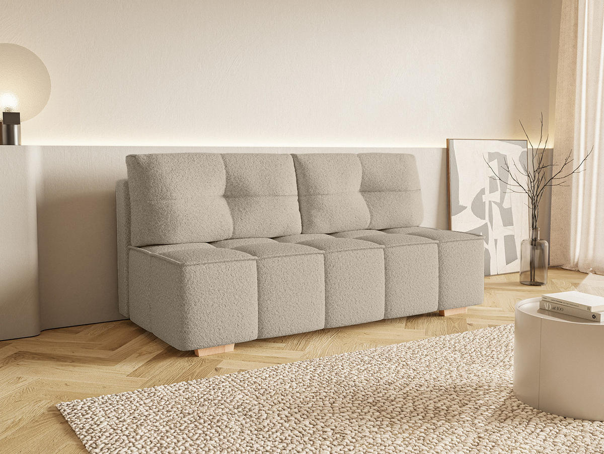 SOFA Miia mit Schlaffunktion, Taupe - Greige, Textil (196/90/85cm) - Fedve