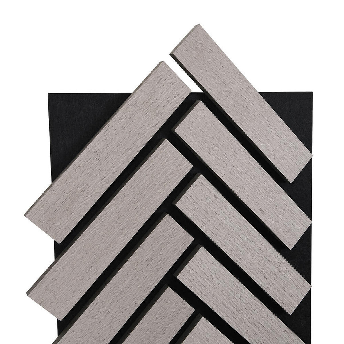 AKUSTIKPANEEL VEGA - Grey Oak, 3 x Paneel - Grau, Holz/Textil (40.5/80/2.2cm) - Home Deluxe
