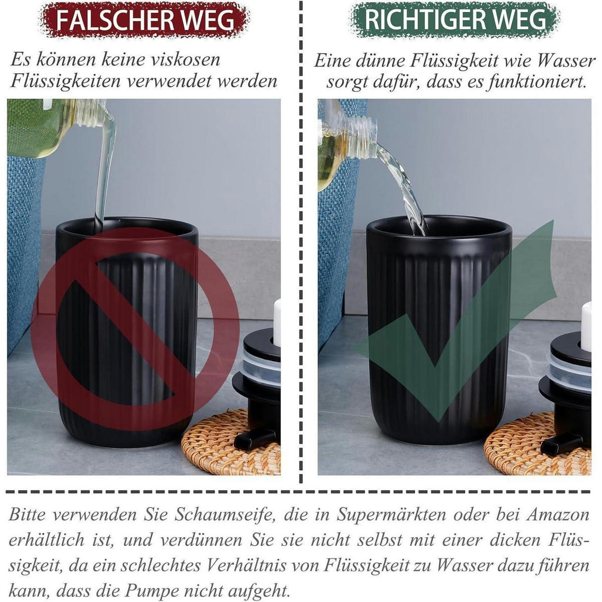 SEIFENSPENDER Keramik Schwarz 350ml - Schwarz, Keramik (8/14/8cm)