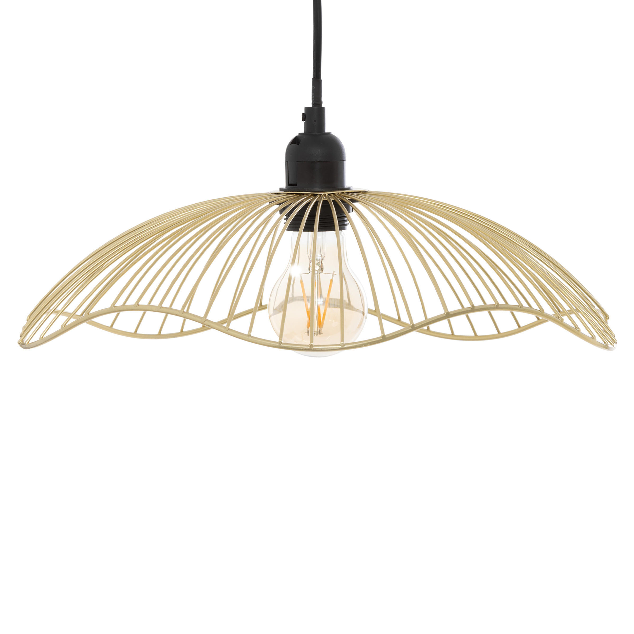 HÄNGELAMPE Galt Ø 34 cm - Goldfarben, Metall (34/34/102.5cm) - Atmosphera Createur d´interieur