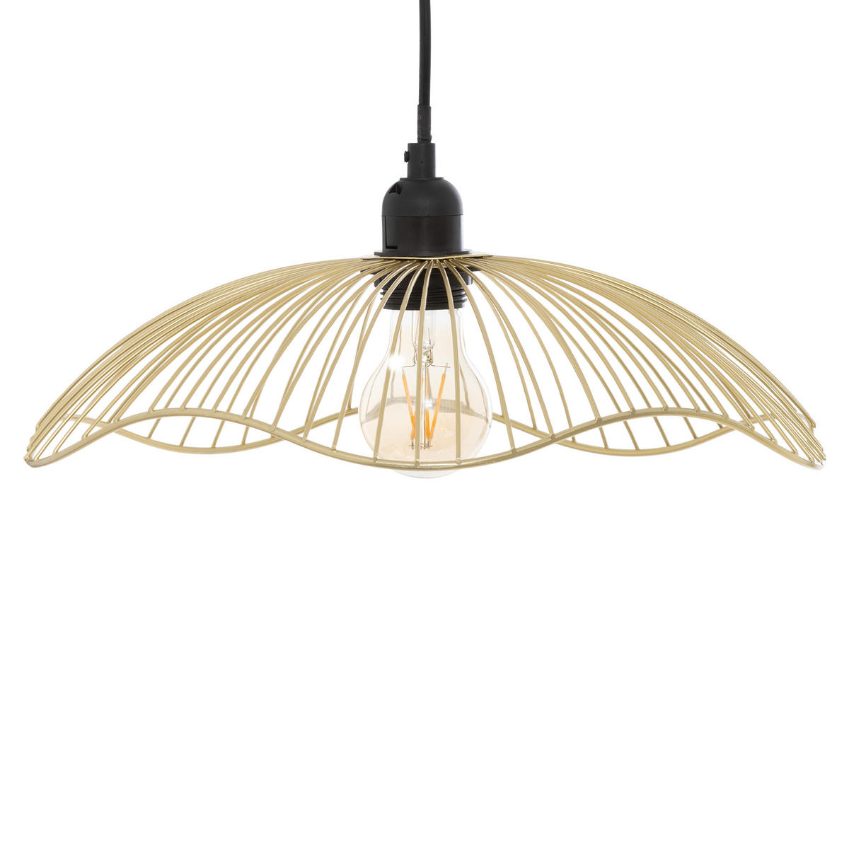 HÄNGELAMPE Galt Ø 34 cm - Goldfarben, Metall (34/34/102.5cm) - Atmosphera Createur d´interieur
