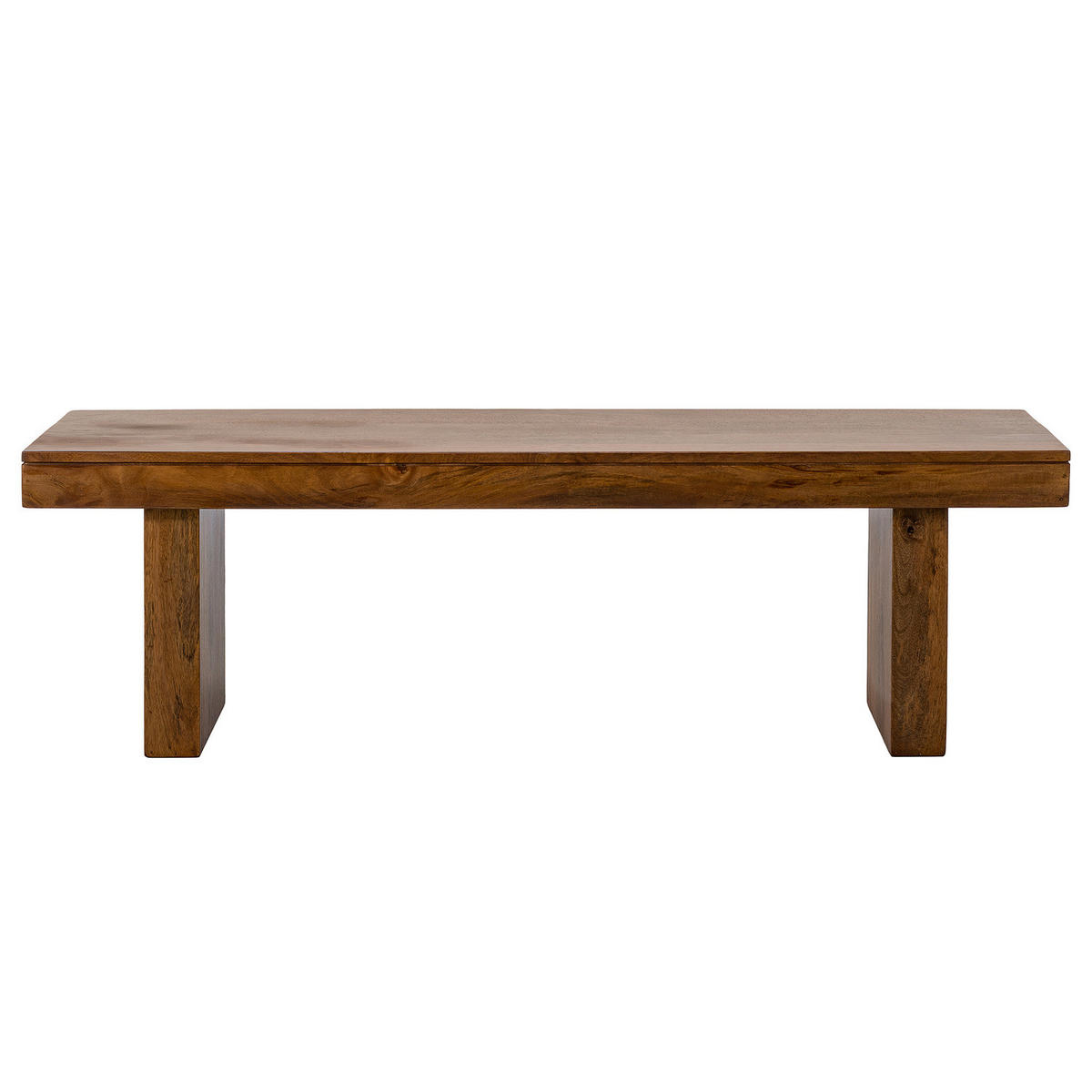 MASSIVE SITZBANK - Mango massiv - Braun, Mangoholz/Holz (145/45/40cm) - home24