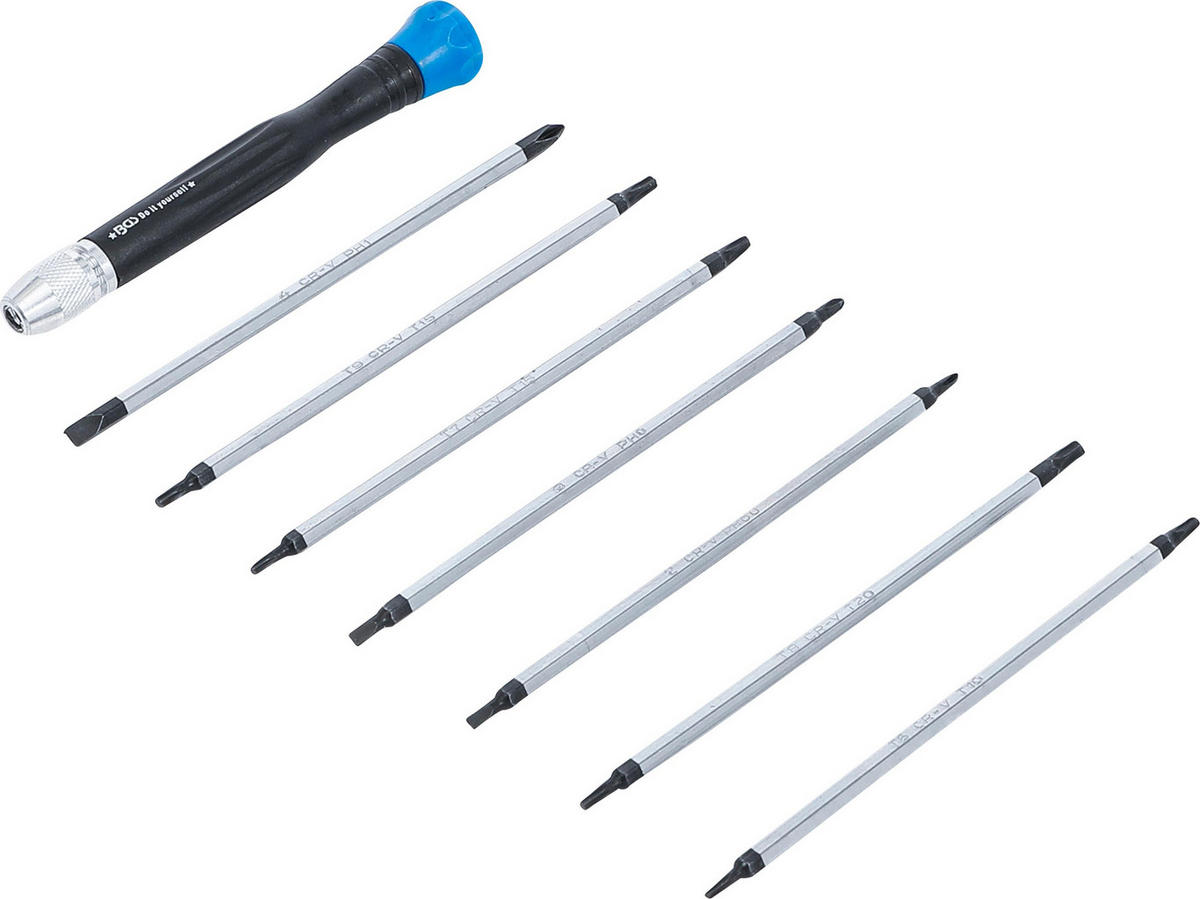 SCHRAUBENDREHER-SATZ FÜR ELEKTRONIKER | 8-TLG. - Multicolor, Kunststoff/Metall (1/1cm) - BGS technic